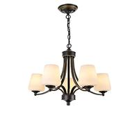 ksxnkhk Lustre Spoutnik Antique Tricolore - Plafonnier en métal à 5 têtes en Verre Blanc pour Salon, Salle à Manger, Chambre - Luminaire E27, décoration d'intérieur rétro