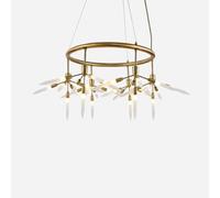 ksxnkhk Lustre Spoutnik irrégulier Unique d'europe du Nord, Suspension en métal doré, Lampe Suspendue de Luxe pour Villa Moderne, entrepôt, Grange, Salon