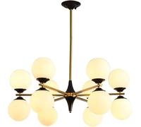 ksxnkhk Lustre Spoutnik Moderne doré et Noir de Style Vintage, luminaire Suspendu, luminaire de Plafond