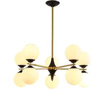 ksxnkhk Lustre Spoutnik Moderne doré et Noir de Style Vintage, luminaire Suspendu, luminaire de Plafond, luminaire Suspendu, Lustre