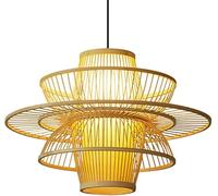 ksxnkhk Lustre Style bohème, Abat-Jour Cage, Lot de 1, Lanterne Suspendue en Osier, décoration parchemin, luminaires bohèmes de Grande Taille, plafonnier