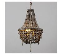 ksxnkhk Lustre Suspendu à Perles Style Palais Style Nordique Vintage, Style rétro, luminaire décoratif d'intérieur, idéal pour Une Chambre à Coucher, Une Salle à Manger ou Un loft (Gris-S)