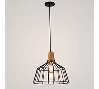 ksxnkhk Lustre Vintage créatif en Fer forgé, Suspension en Bois Massif E27, Style Nordique Minimaliste, pour Salon, Bar, Restaurant, café, Lampe Suspendue Edison E27 (Couleur : C)