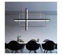ksxnkhk Lustres, Art créatif Moderne géométrique Suspension lumières Lustre pour Salon Chambre Restaurant Cuisine Lampe luminaire Lustre luminaire (Noir 3 têtes)
