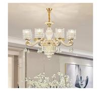 ksxnkhk Lustres en Cristal de Luxe à LED pour hôtel, Villa, Hall, Salon, Salle à Manger, décoration d'intérieur Romantique française, Lampes suspendues, Modernes