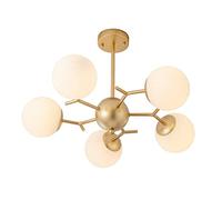 ksxnkhk Lustres LED Nordique Minimaliste Moderne 5 têtes Lustre Haricot Magique personnalité créative atmosphère de Luxe étude Restaurant Chambre hôtel Maison Bureau éclairage Lampe suspen