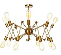 ksxnkhk Lustres, Lustre Spoutnik doré E26, luminaire Suspendu Moderne, luminaires de Plafond Vintage, compatibles avec Cuisine, Salon, Salle à Manger, Chambre à Coucher, Ferme (Noir, 16 t