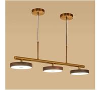ksxnkhk Lustres Suspendus linéaires en métal à 3 lumières avec Corps, Lampes de Plafond LED minimalistes Modernes, réglables, 3 Modes de Couleur, Lustre