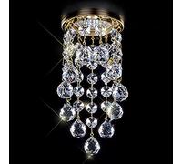 ksxnkhk MI-NI Lustre Lustres De Cristal Salon Dia8*H15.5cm Cristal Couloir Lumière Lampes LED, Suspension Plafonnier