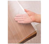 ksxnkhk Nappe de Protection givrée en Plastique de 2 mm d'épaisseur pour Tables de Salle à Manger, Protection de Bureau en PVC de 107 x 210 cm, Tapis de Cuisine, parquet en Bois
