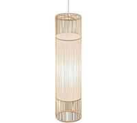 ksxnkhk Petit Lustre à Abat-Jour Panier Beige, 1 Lampe, Suspension en rotin tressé, luminaires de Ferme, Lustre