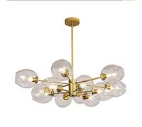 ksxnkhk Plafonnier E27 Starburst, sphère en Verre soufflé à la Main Pendant l'éclairage, Lustre Nordique Moderne Spoutnik, Lustre à Branches du Milieu du siècle - Cache-éblouissement 12 tê