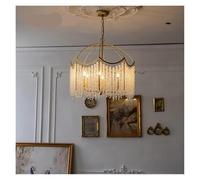 ksxnkhk Plafonnier en Cristal américain, Lustre de Chambre à Coucher, Lampe de Salon, Villa de Luxe, rétro, Gland, Cristal, Restaurant, Chandelier doré, pour Chambre à Coucher