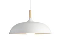 ksxnkhk Plafonnier en Forme de dôme, 1 Lampe, Finition Bois de chêne et Fer, Couleur Macaron, culot E27, luminaire Semi-encastré pour îlot de Cuisine, Salle à Manger, Jaune, 40