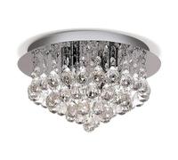 ksxnkhk Plafonnier LED d'intérieur Suspendu, Lustre en Cristal à Quatre lumières, Petit plafonnier Rond en Verre Transparent en Forme de Goutte d'eau, pour Hall d'entrée