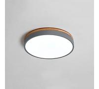 ksxnkhk Plafonnier Lustre Bleu Nordique - Luminaire encastré à LED Rond pour Salon, Chambre, Cuisine - Base en Bois de 15,7 Pouces - Design Moderne pour Couloir, Hall d'entrée - Élégant Li