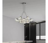 ksxnkhk Plafonnier Moderne en Verre Noir avec Fil réglable pour décoration de Salle à Manger, Chambre à Coucher, intérieur Luxueux.