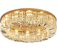 ksxnkhk Plafonnier Moderne et élégant en Cristal, Lustre Rond en Cristal chromé, luminaire encastré, Lampe de Plafond