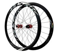 ksxnkhk Roues de vélo de Route 700C, Freins à Disque, axe traversant, Roues Avant et arrière, Jantes en Alliage d'aluminium Double Couche, moyeux Droits 24H pour Cassettes 8, 9, 10, 11, 12