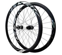 ksxnkhk Roues de vélo de Route 700C, Freins à Disque, axe traversant, Roues Avant et arrière, Jantes en Alliage d'aluminium Double Couche, moyeux Droits 24H pour Cassettes 8, 9, 10, 11, 12