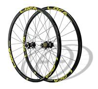 ksxnkhk Roues VTT 26/27,5/29 Pouces à axe traversant, Roues de vélo de Route 700C, Jantes Avant et arrière en Alliage d'aluminium, Freins à Disque, moyeux 24H à Traction Droite pour casset