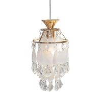 ksxnkhk Suspension Blanche en Forme de Coquillage pour îlot de Cuisine, Style bohème côtier, Lustre Moderne en Cristal doré, luminaire Suspendu Nordique pour Chambre, Salle à Manger, Salle
