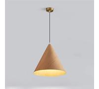 ksxnkhk Suspension Classique en Forme de cône en Bois, Lustre Oriental Traditionnel, plafonnier Simple E27 pour Salons et Chambres (Couleur Noyer)