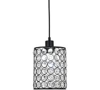 ksxnkhk Suspension en Cristal de Style Vintage avec Base en métal, Lustre à Haute Transmission Lumineuse, Abat-Jour en Verre, plafonnier