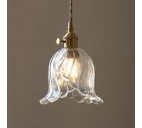 ksxnkhk Suspension en Verre ambré pour îlot de Cuisine, Style Nordique Moderne, Style Industriel, Style Ferme, Verre soufflé Transparent, Vert, pour Chambre à Coucher, Salle à Manger, sall