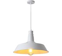 ksxnkhk Suspension Industrielle Style loft américain rétro Couleur Macaron, luminaire décoratif d'intérieur, idéal pour Un café, Un Magasin de vêtements ou Un Lustre, Blanc, 26 x 23 cm