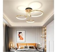 ksxnkhk Suspension LED avec télécommande et variateur d'intensité - Anneau doré Rotatif pour Salon, Chambre à Coucher, Lampes suspendues et éclairage, Lustre