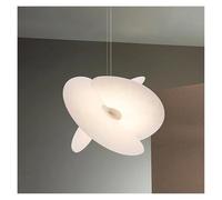ksxnkhk Suspension LED Moderne en Tissu à Fleurs Blanches, Lustre de Salon, de Salle à Manger, plafonnier décoratif pour la Maison (Blanc Chaud, 100 cm de diamètre)
