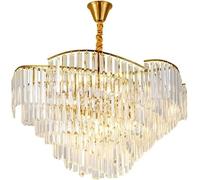 ksxnkhk Suspension LED, plafonnier LED, suspensions en Cristal, Grands lustres Ronds en Cristal, luminaire Suspendu pour Salon et Salle à Manger