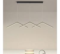 ksxnkhk Suspension linéaire à intensité Variable, Lustre Moderne doré à Longues Ondes, Minimaliste, Blanc (foncé)