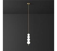 ksxnkhk Suspension Moderne en Forme de Globe doré, Boule LED Acrylique Suspendue au Plafond, Style Minimaliste Vertical, idéale pour Une Chambre à Coucher ou Une Table de Chevet, créant Un