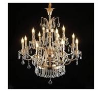 ksxnkhk Suspension Nordique de Luxe en Cristal pour Salle à Manger, Chambre à Coucher, Bougie française, Grande Lampe Suspendue, décoration de Salon, Lustre Vintage