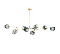 ksxnkhk Suspension réglable, Lustre Moderne Spoutnik 6 lumières E27, Plafond Milieu du siècle pour Couloir, Bar, Cuisine, Salle à Manger - galvanoplastie Gris fumé 5 C'est si Gentil