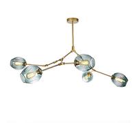 ksxnkhk Suspension réglable, Lustre Moderne Spoutnik 6 lumières E27, Plafond Milieu du siècle pour Couloir, Bar, Cuisine, Salle à Manger - galvanoplastie Gris fumé 5 C'est si Gentil