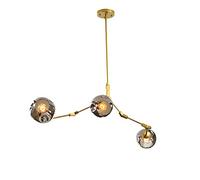 ksxnkhk Suspension réglable, Lustre Moderne Spoutnik 6 lumières E27, Plafond Milieu du siècle pour Couloir, Bar, Cuisine, Salle à Manger - galvanoplastie Gris fumé 5 C'est si Gentil
