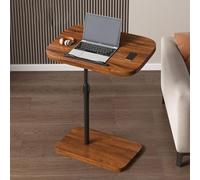 ksxnkhk Table d'appoint en C avec Support Rotatif à 360° - Plateau TV réglable en Hauteur pour Salon - Plateau de Table en C Moderne