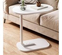 ksxnkhk Table d'appoint en Forme de C - Canapé Fin et Table de Chevet avec Cadre en métal - Table d'appoint Peu encombrante pour Salon et Petits espaces