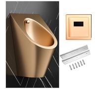 ksxnkhk Urinoir Mural en Acier Inoxydable pour Hommes, Chasse d'eau Intelligente, Anti-Obstruction, Convient aux hôtels, Bars et salles de Bains familiales (Rouge)