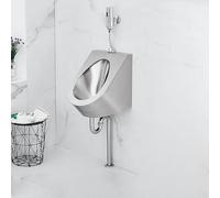 ksxnkhk Urinoir Mural pour Hommes avec Chasse d'eau, urinoir Commercial avec kit de Drainage, urinoirs en Acier Inoxydable pour Toilettes publiques pour Hommes, urinoirs pour Hommes Anti-d