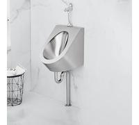 ksxnkhk Urinoir Mural pour Hommes avec Chasse d'eau, urinoir Commercial avec kit de Drainage, urinoirs en Acier Inoxydable pour Toilettes publiques pour Hommes, urinoirs pour Hommes Anti-d