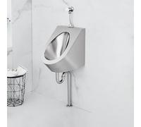 ksxnkhk Urinoir Mural pour Hommes avec Chasse d'eau, urinoir Commercial avec kit de Drainage, urinoirs en Acier Inoxydable pour Toilettes publiques pour Hommes, urinoirs pour Hommes Anti-d