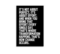 KSYWVCSO Impression sur toile « It's Not About Perfect » - Décoration murale moderne pour chambre à coucher, salon - 30 x 45 cm - Sans cadre