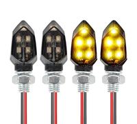 Ksywydu 4 Pièces Clignotants Moto, Mini Indicateurs de Moto 12V Étanches Ultra Lumineux Homologués Avant Arrière Universels Indicateurs de Direction pour Motos Scooter Quad Vélo Électrique Véhicules