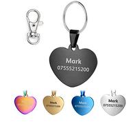 KSZ Médaille Chien et Chat Identification Gravure Personnalisé Prénom Adresse Tel en Acier Inoxydable avec Service Gratuit de Gravure pour
