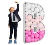 Kt - Cadre en mosaïque géante avec lettre B - 13 cm - Pour décoration de fête, mariage, anniversaire, événements