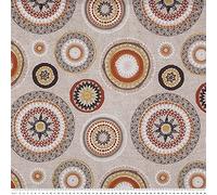 Kt KILOtela - Tissu d'ameublement au mètre imprimé - Largeur 280 cm - Longueur au Choix par 50 cm | Mandalas - Multicolore
